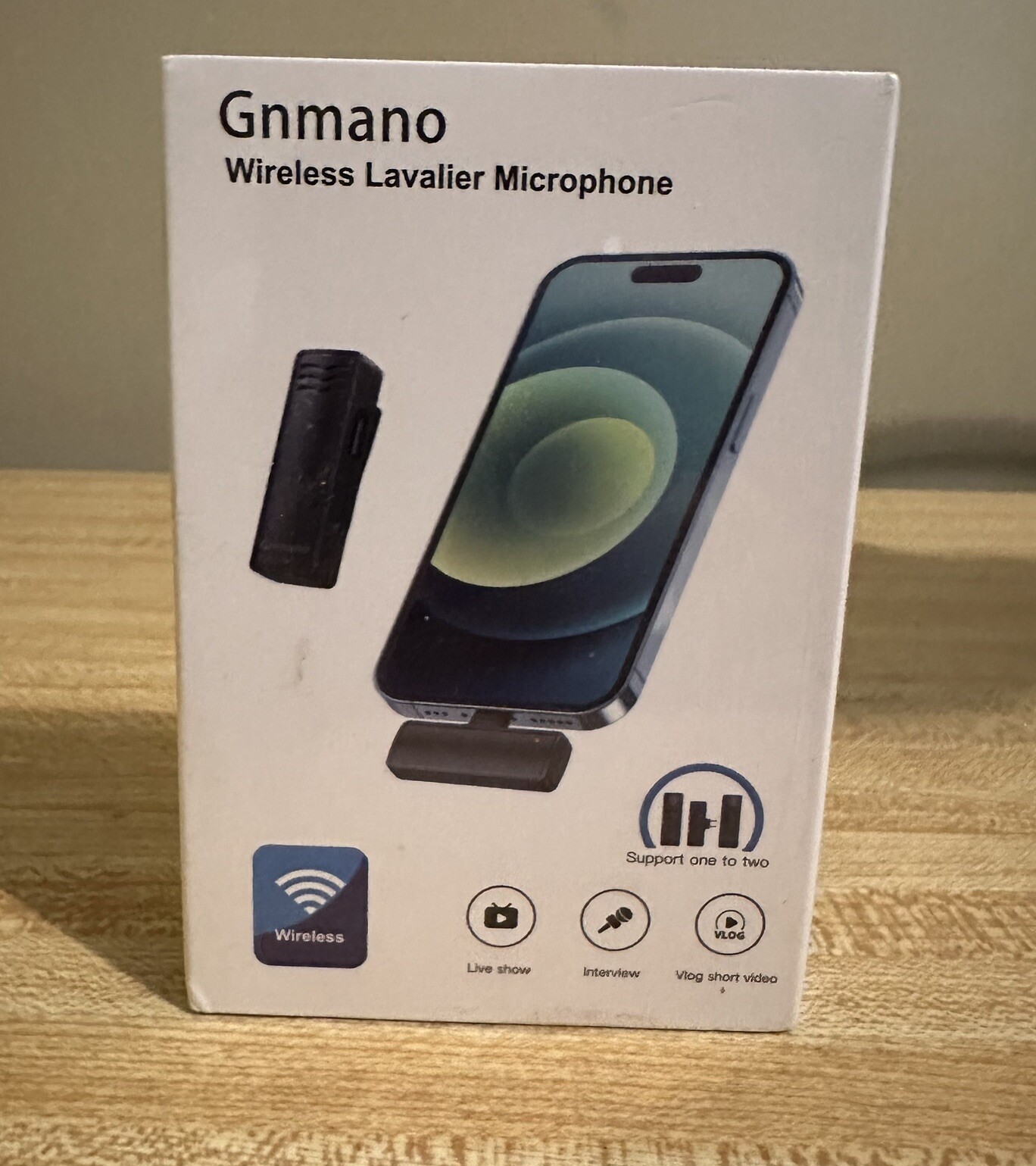 2 Pack Wireless Microphones For iPhone, Mini Lavalier Interview Broadcast Vlog