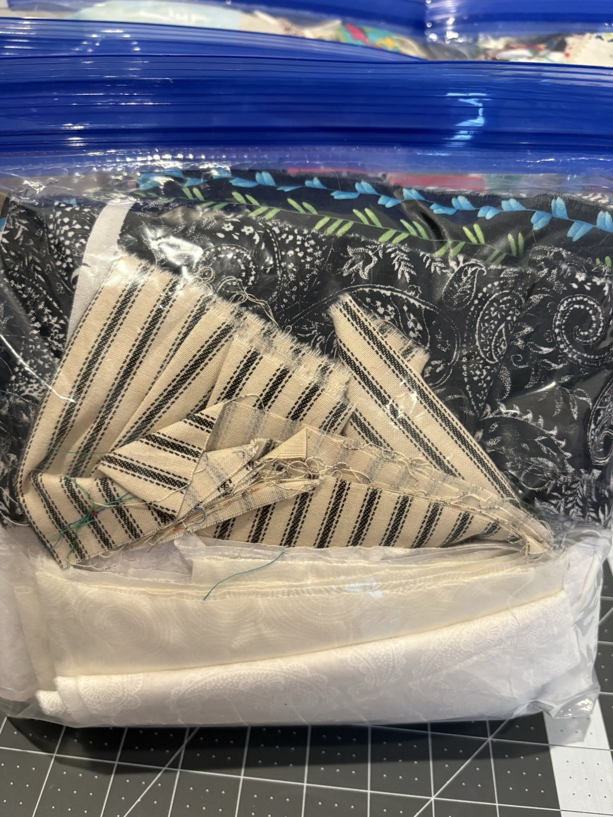 cotton fabric scraps lot