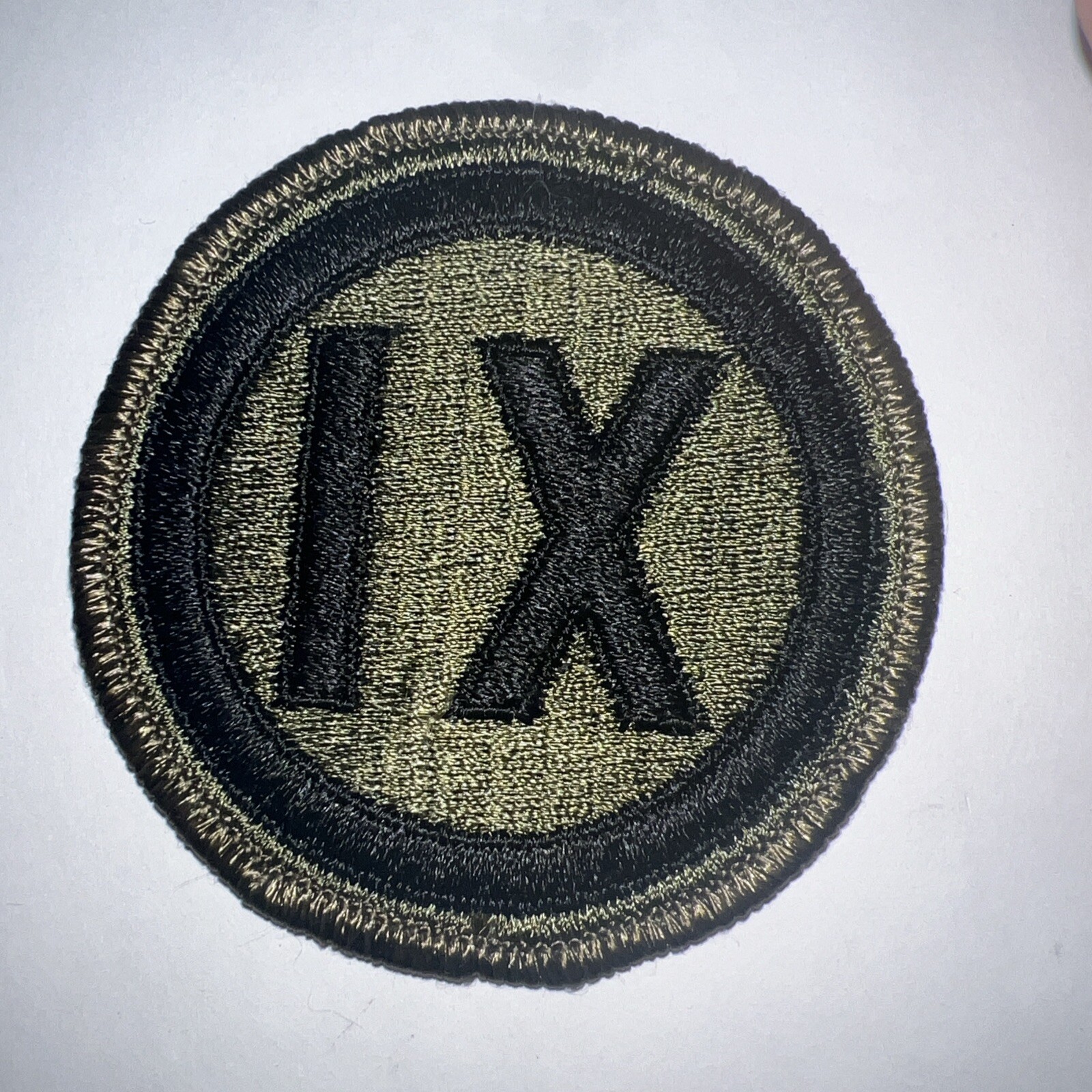 Vietnam Era U.S. ARMY IX 9th CORPS MERROWED EDGES SUBDUED PATCH