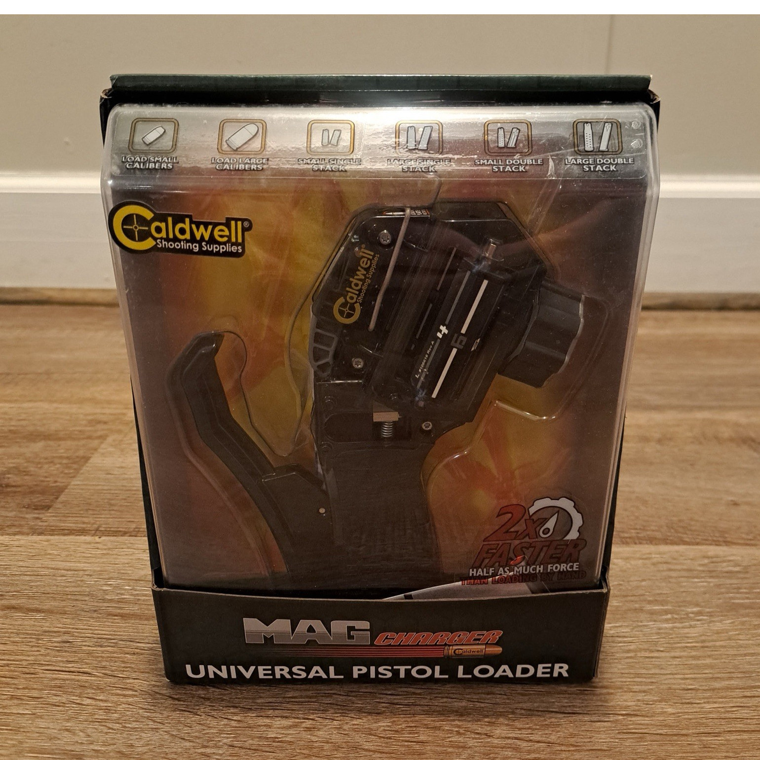 Caldwell Mag Charger Universal Pistol Magazine Loader, Adj. 9mm .45 .40 10mm