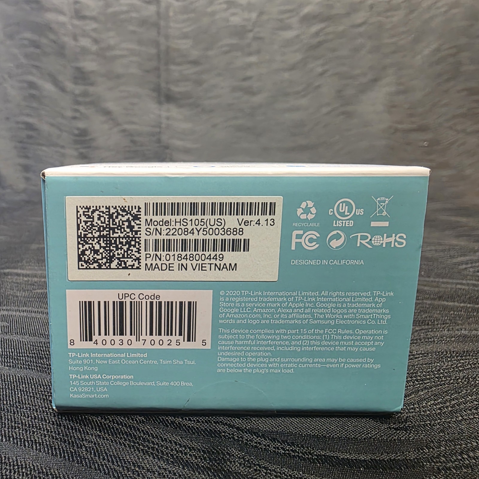 TP-Link Kasa Smart Wi-Fi Plug Mini HS105 2pk White, Alexa, Google Assistant