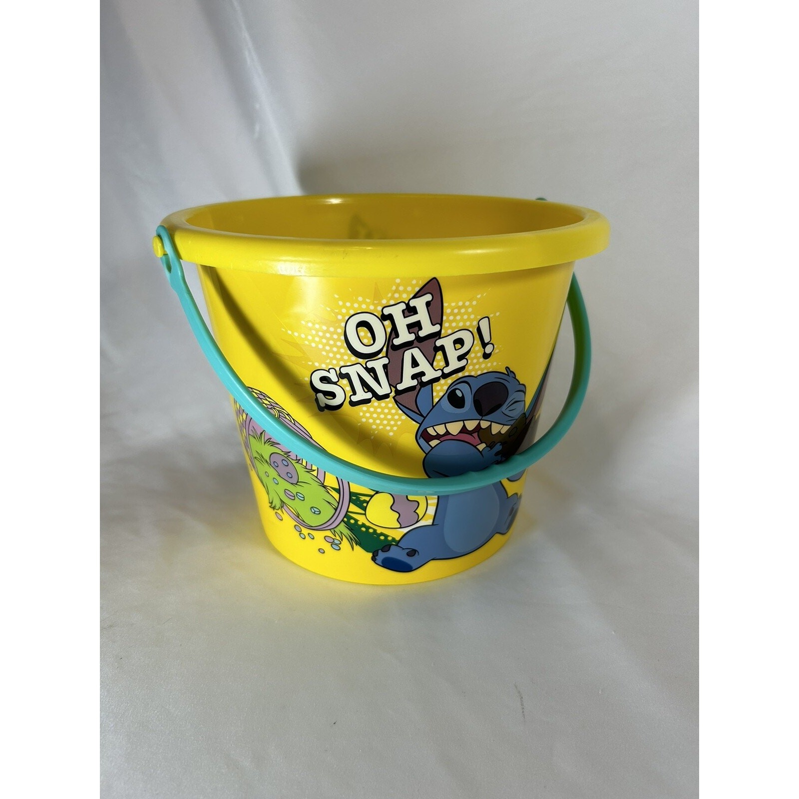 Disney Stitch with Chocolate Yellow Plastic Easter Bucket Bunny