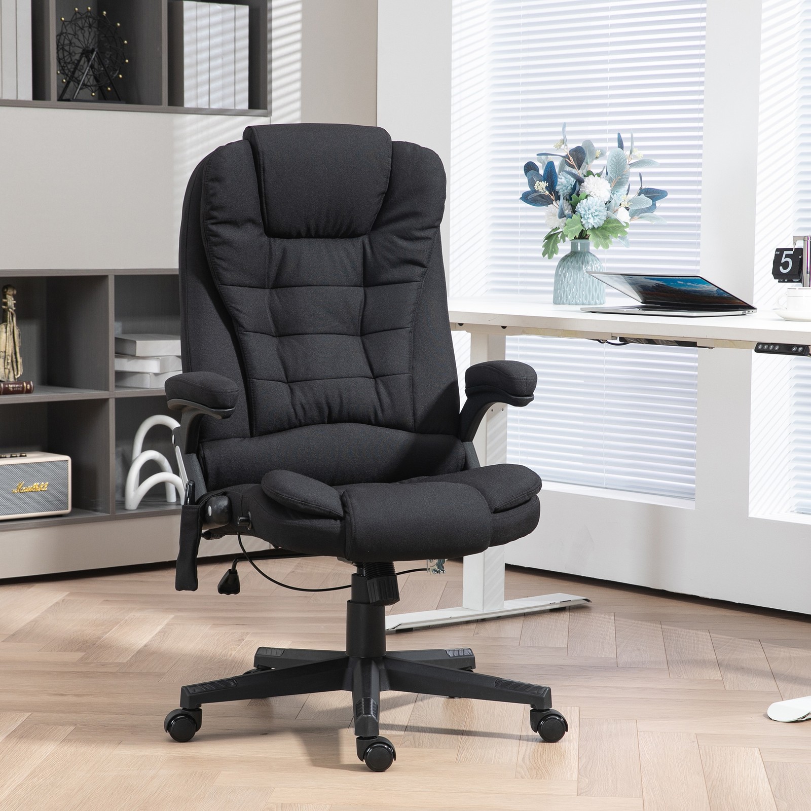 Vinsetto 6 Point Vibrating Massage Office Chair with Lumbar Heat