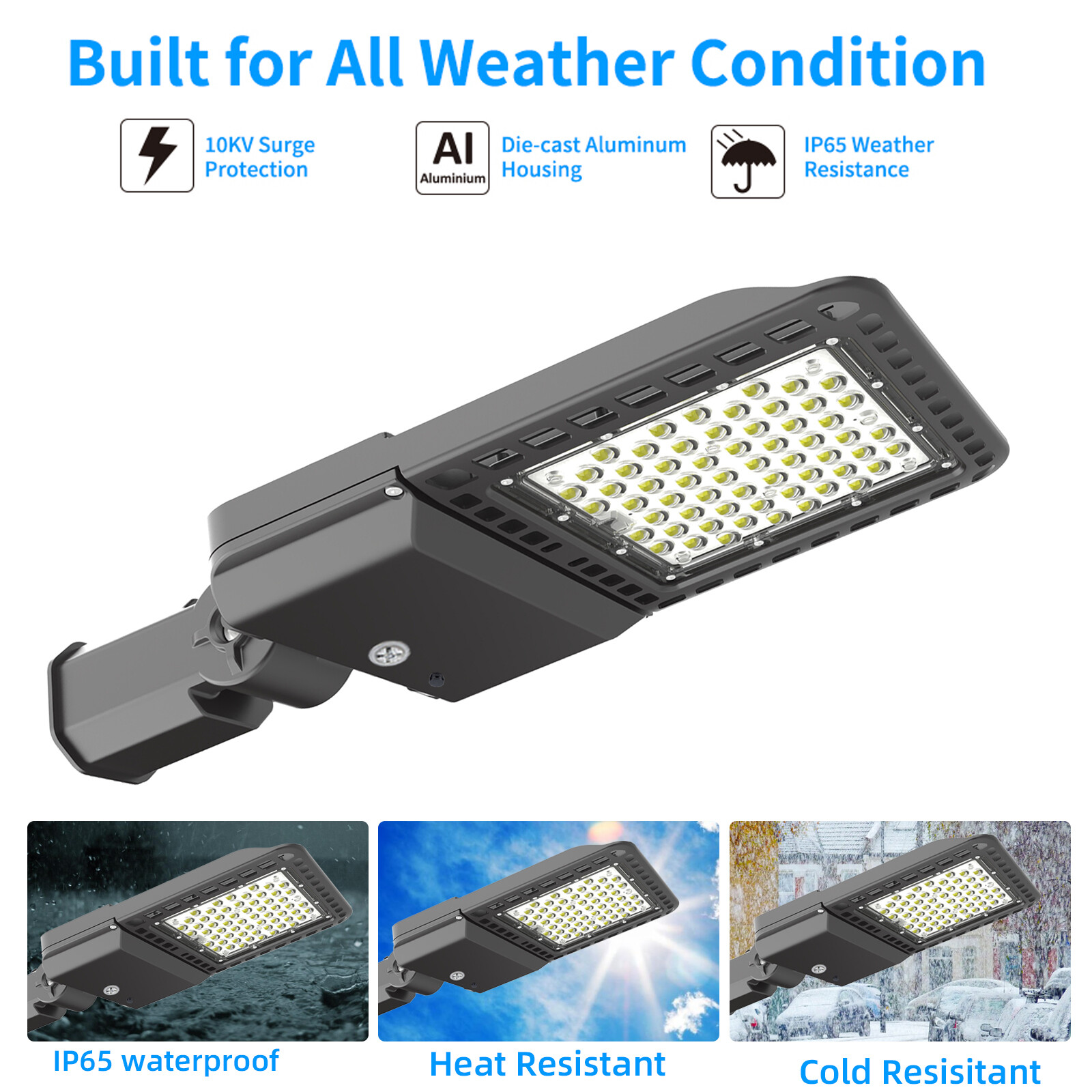 Commercial LED Parking Lot Light 200W Dusk to Dawn Street Area LED Shoebox Light