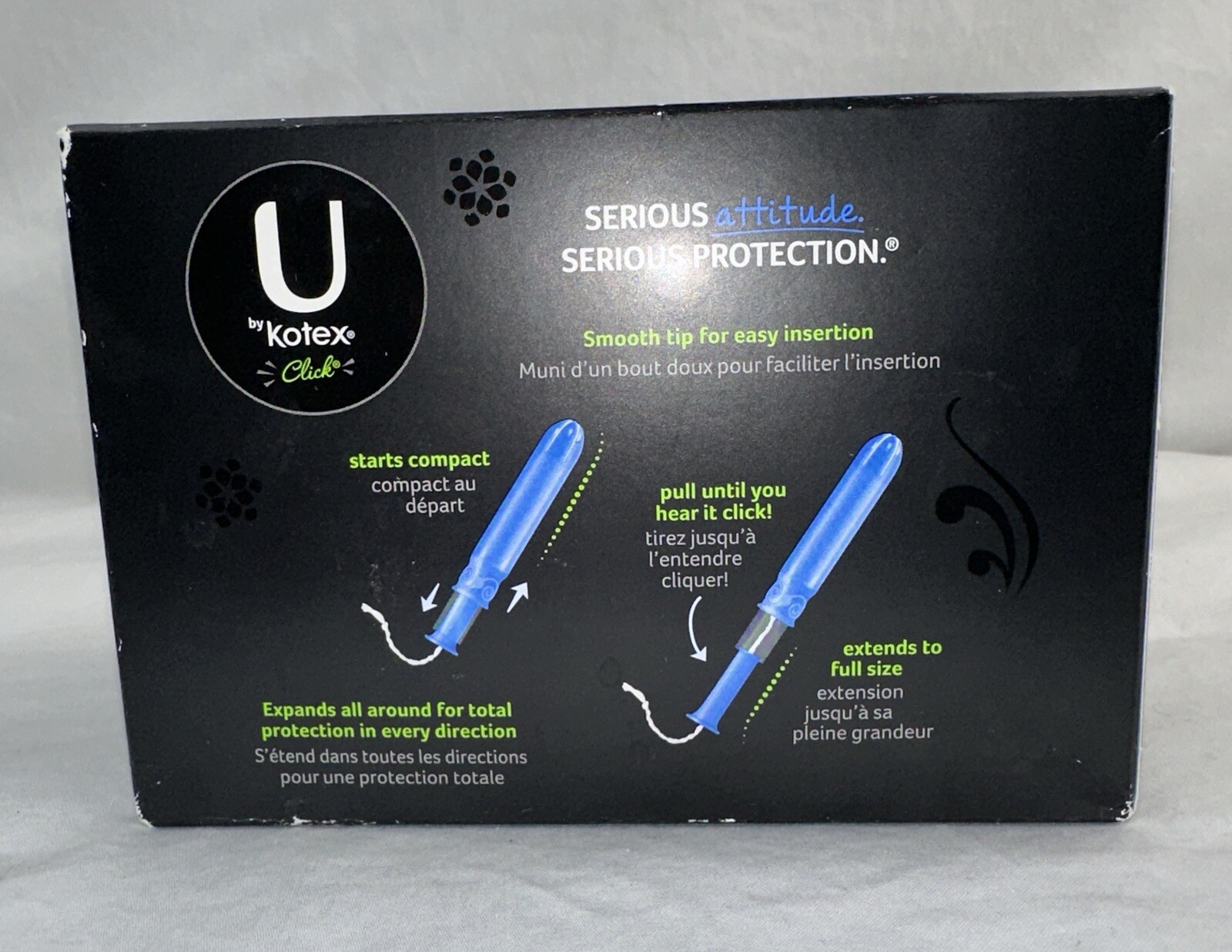 U by KOTEX Sleek • 34 UNSCENTED TAMPONS ( 17 REGULAR/ 17 SUPER )