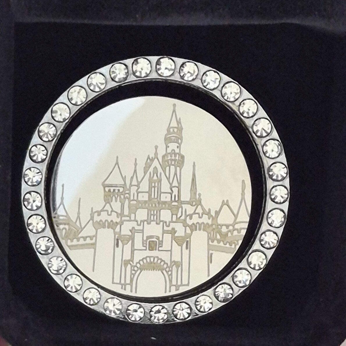 Disney Castle Inspired Car Engine Start Button Cover & Crystal Ring Set (Sleepin