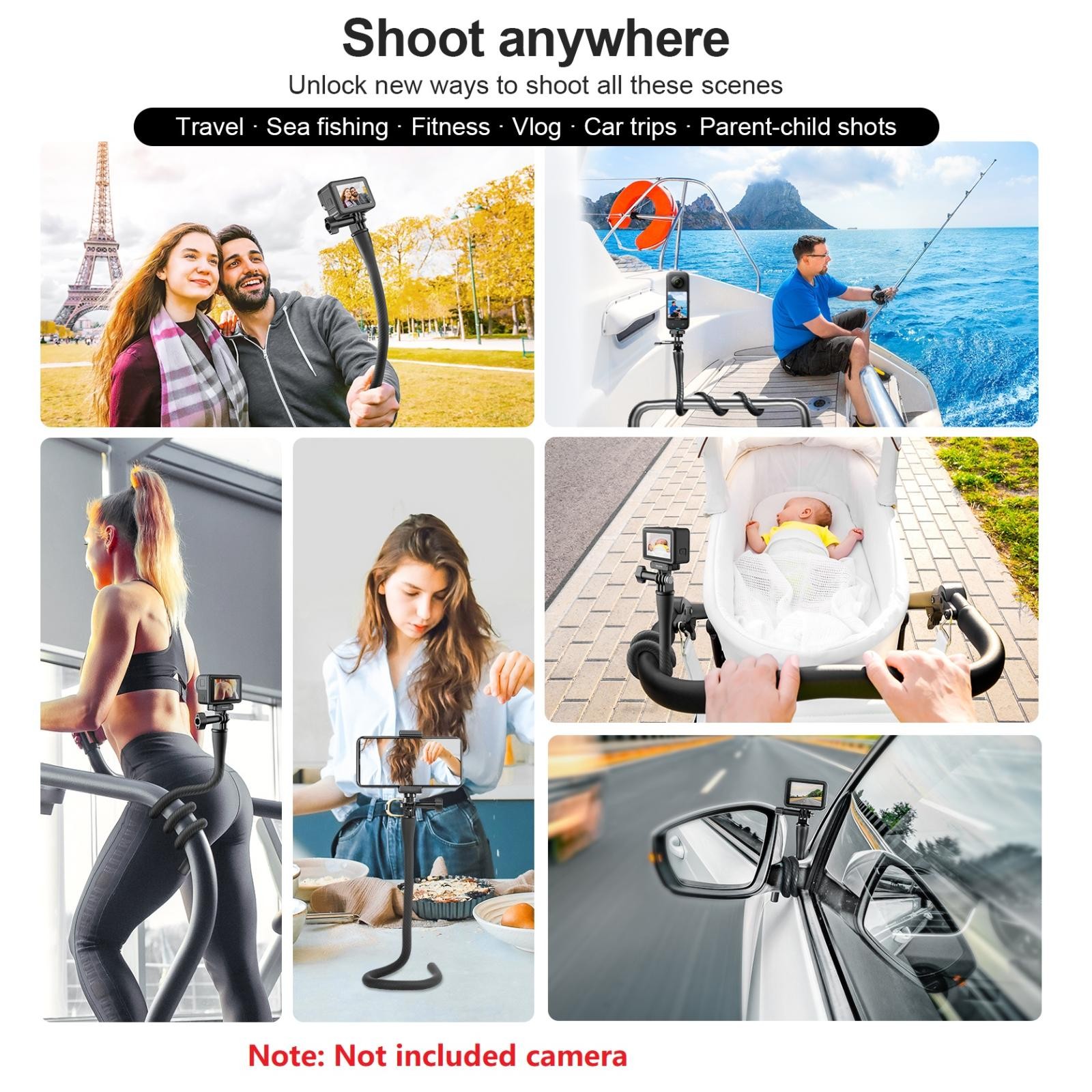 Flexible Mount Bracket For Insta360 Go 3 Camera Octopus Tripod Phone Holder