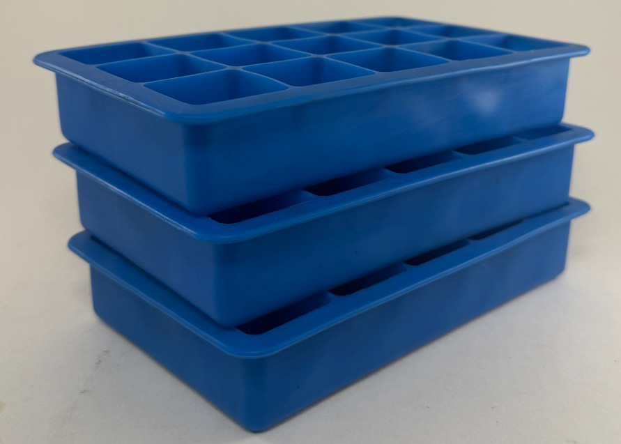 3 Pack Silicone Square Ice Cube Tray Ice Cube Trays Easy Release Silicone