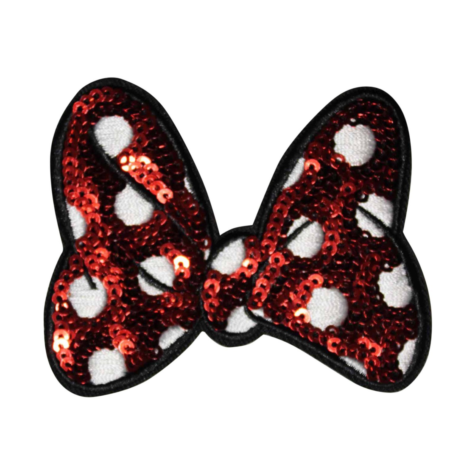 Disney Minnie Mouse Bow Sequin Iron On Patch - OFFICIAL   01-L