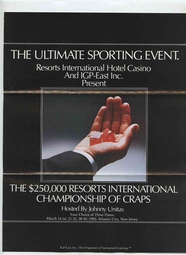 Resorts International Craps Tournament Brochure & Letter Atlantic City NJ 1982
