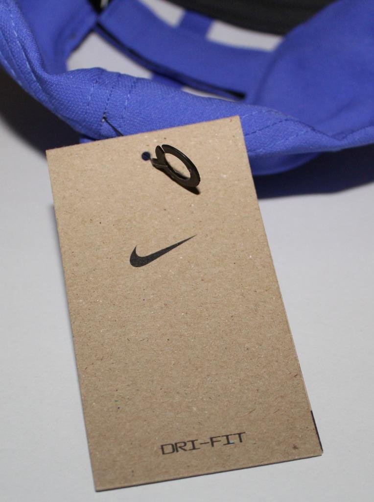 NIKE Periwinkle Blue White Swoosh Logo Adjustable Strapback Baseball Hat Cap *1Z