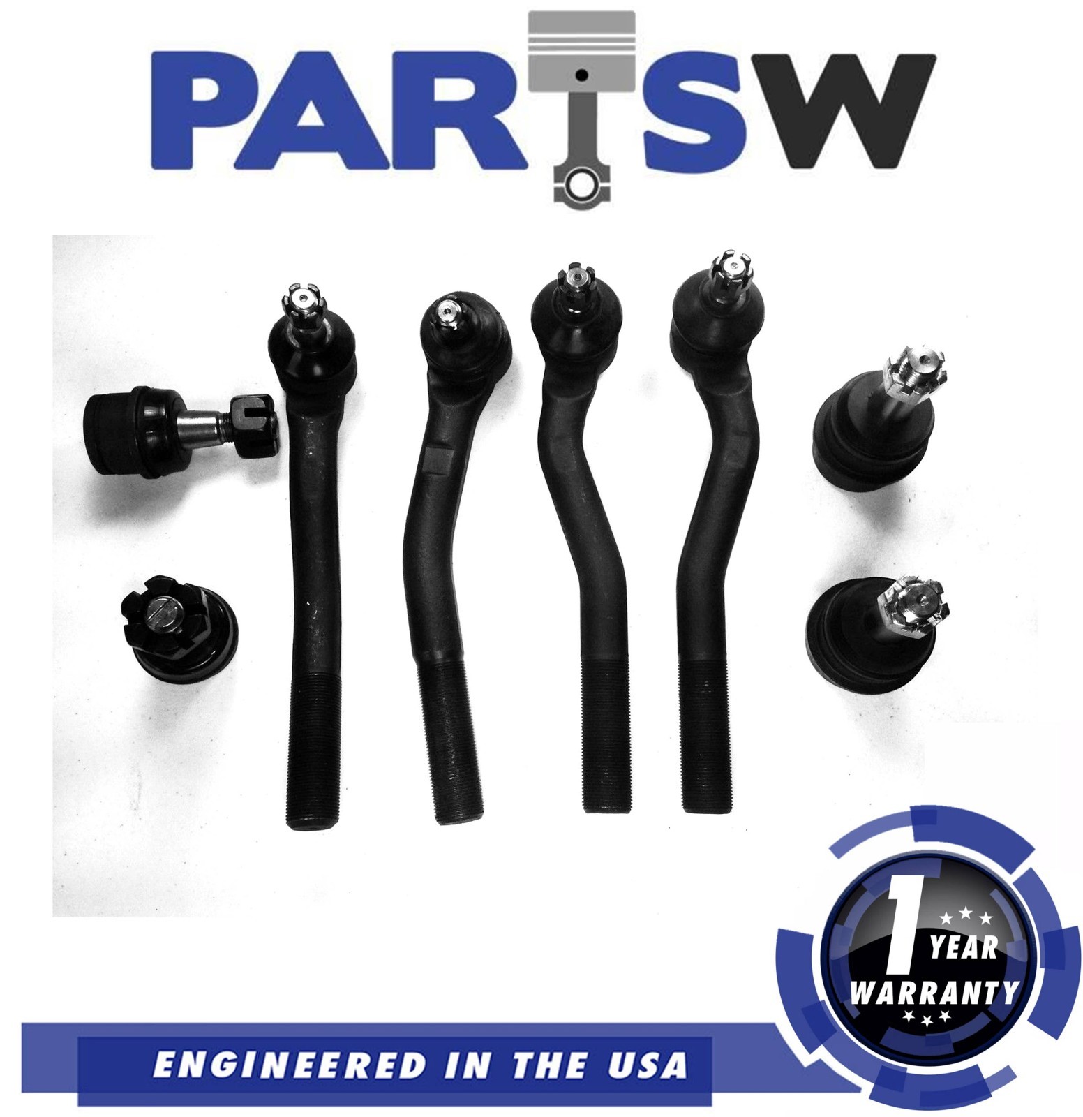 PartsW 8Pc Complete Suspension Kit for Jeep Grand Cherokee 1999-2004