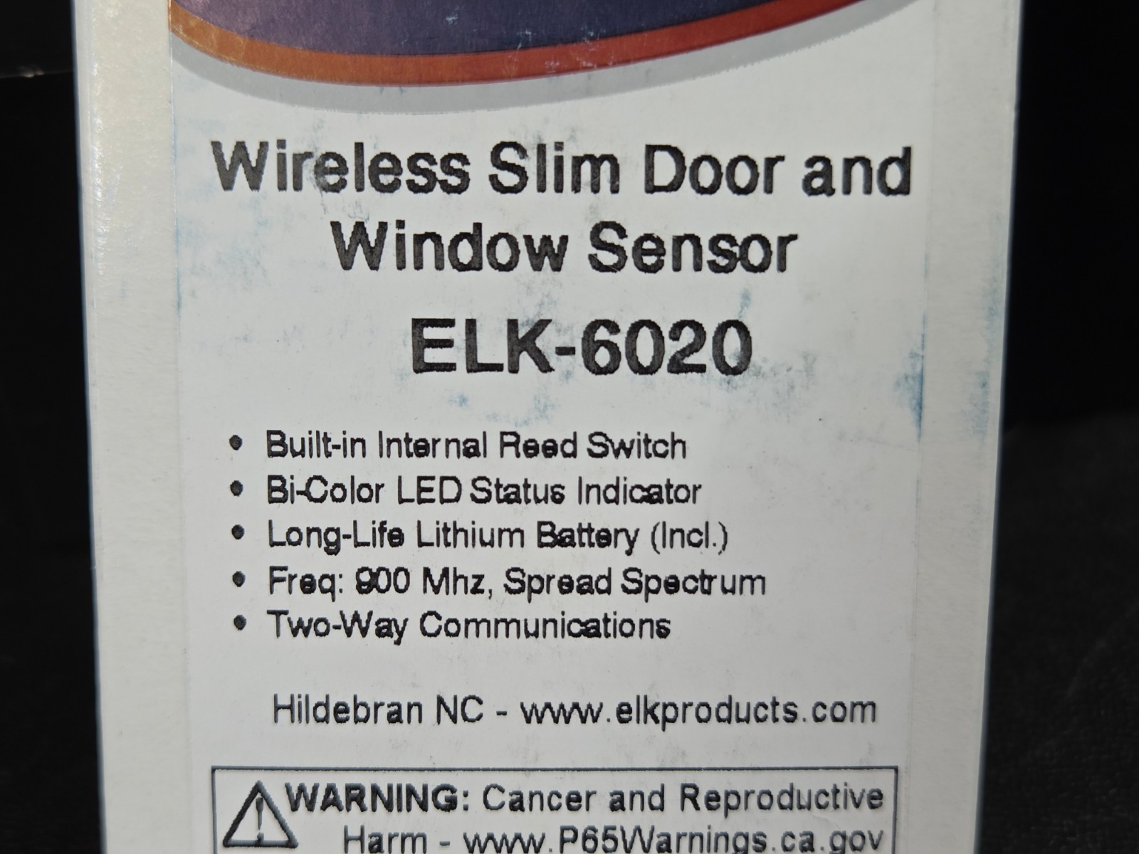 ELK-6020 Wireless Slim Door and Window Sensor, White. NEW FAST SHIP!💨✅