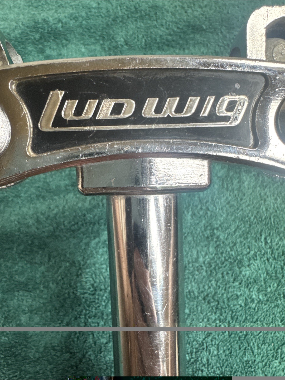 Ludwig 70s Double Tom Drum Holder Mount Post 9 1/2” x 1”