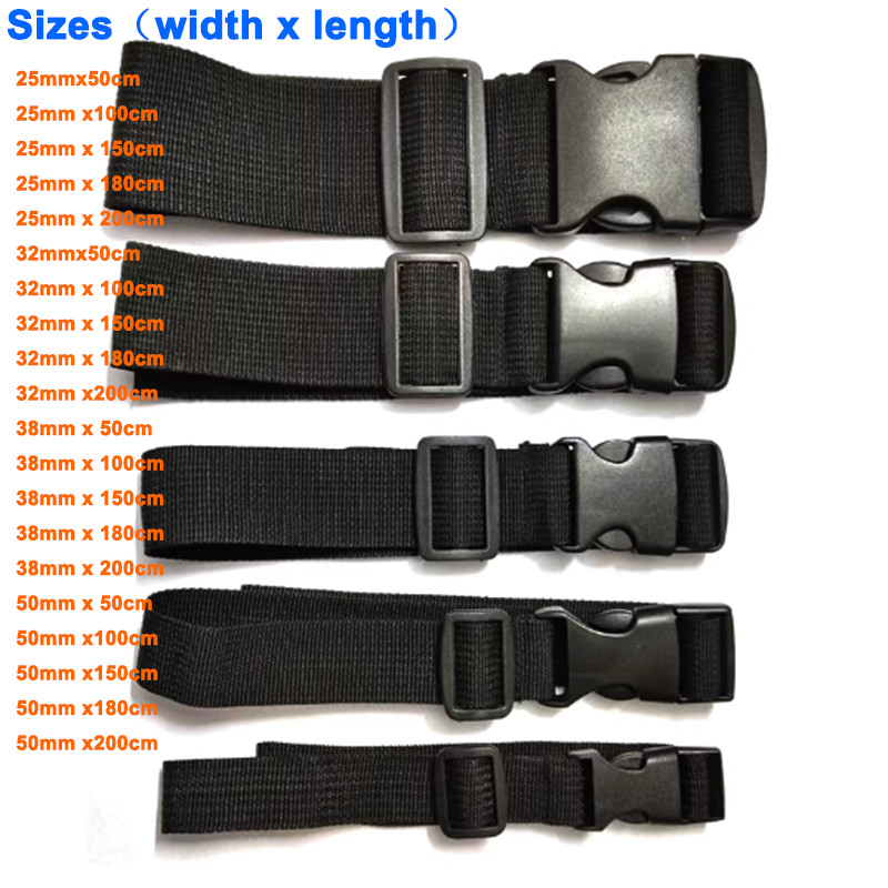 Compression Strap with Quick Release Buckle Wide 25 32 38 50mm, Length 50-300cm