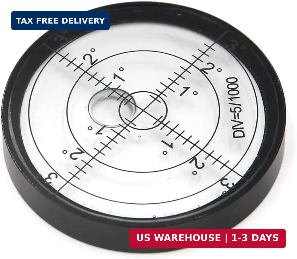 Levels High Precision Round Bullseye Bubble Aluminium Case Bullseye Spirit Bubbl