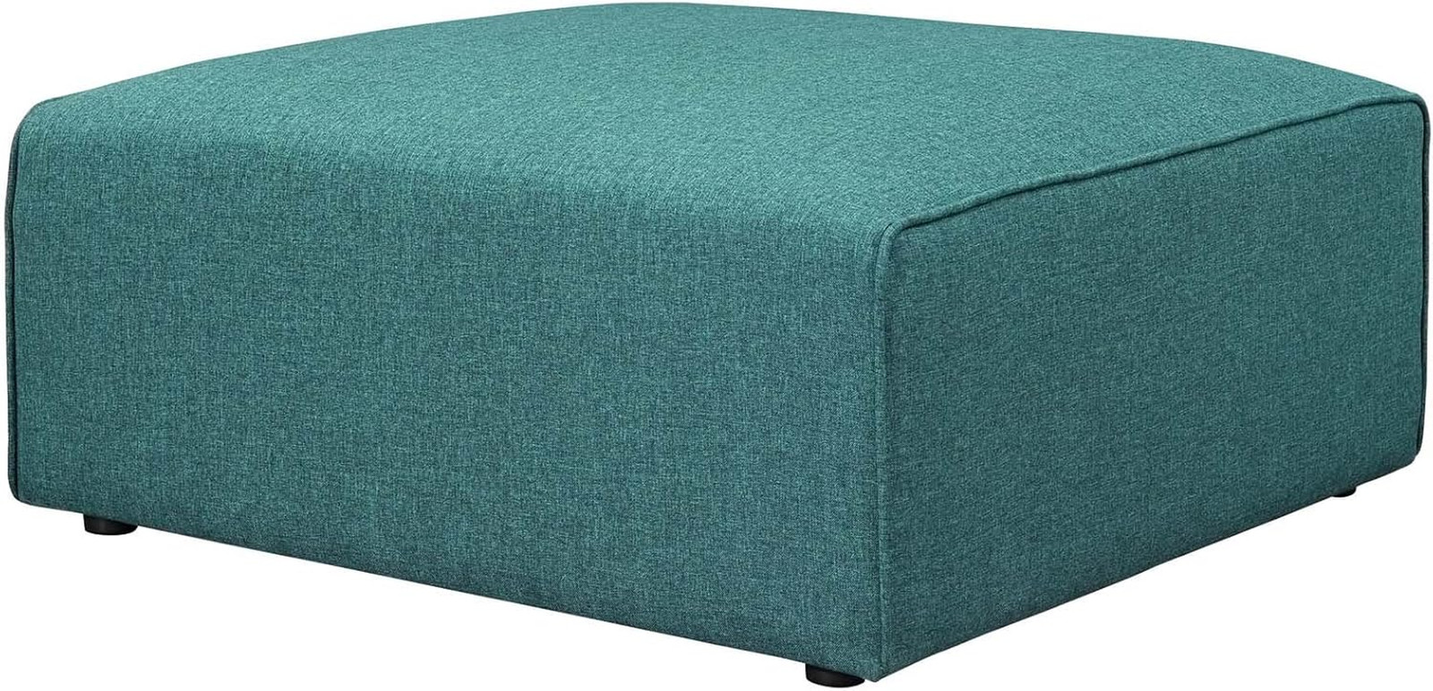 Blue Upholstered Ottoman with Generous Padding for Comfort and Style