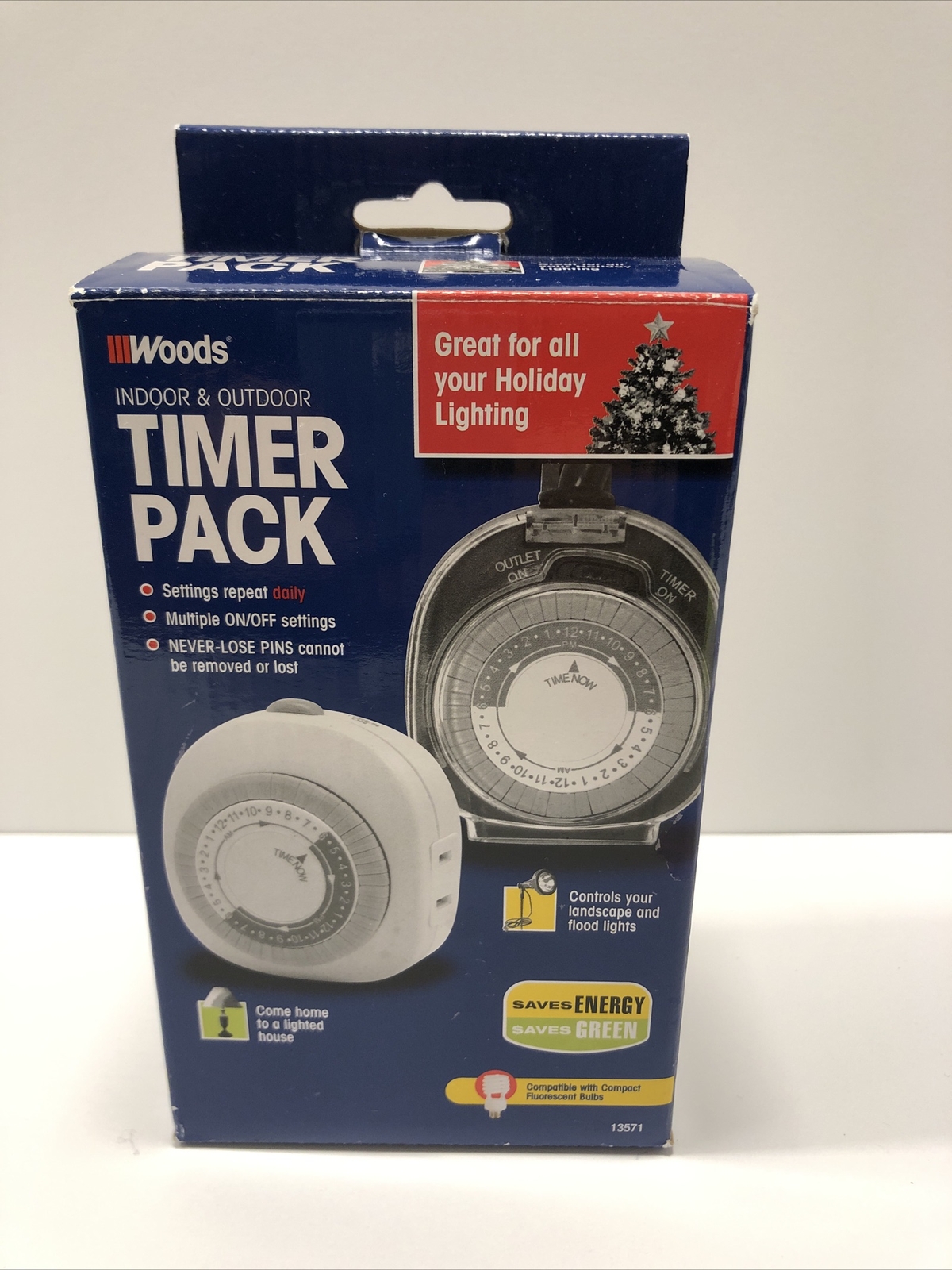 Outdoor And Indoor Timer Pack Woods 13571 holiday lighting.