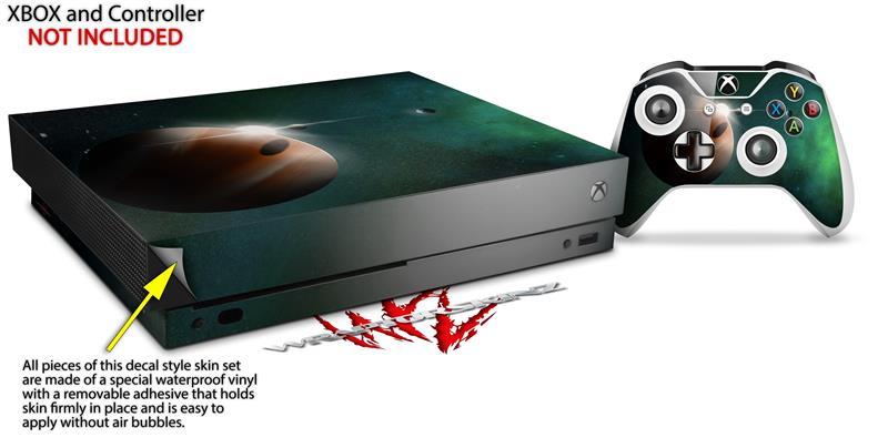 Skin for XBOX One X Console Controller Ar44 Space Decal