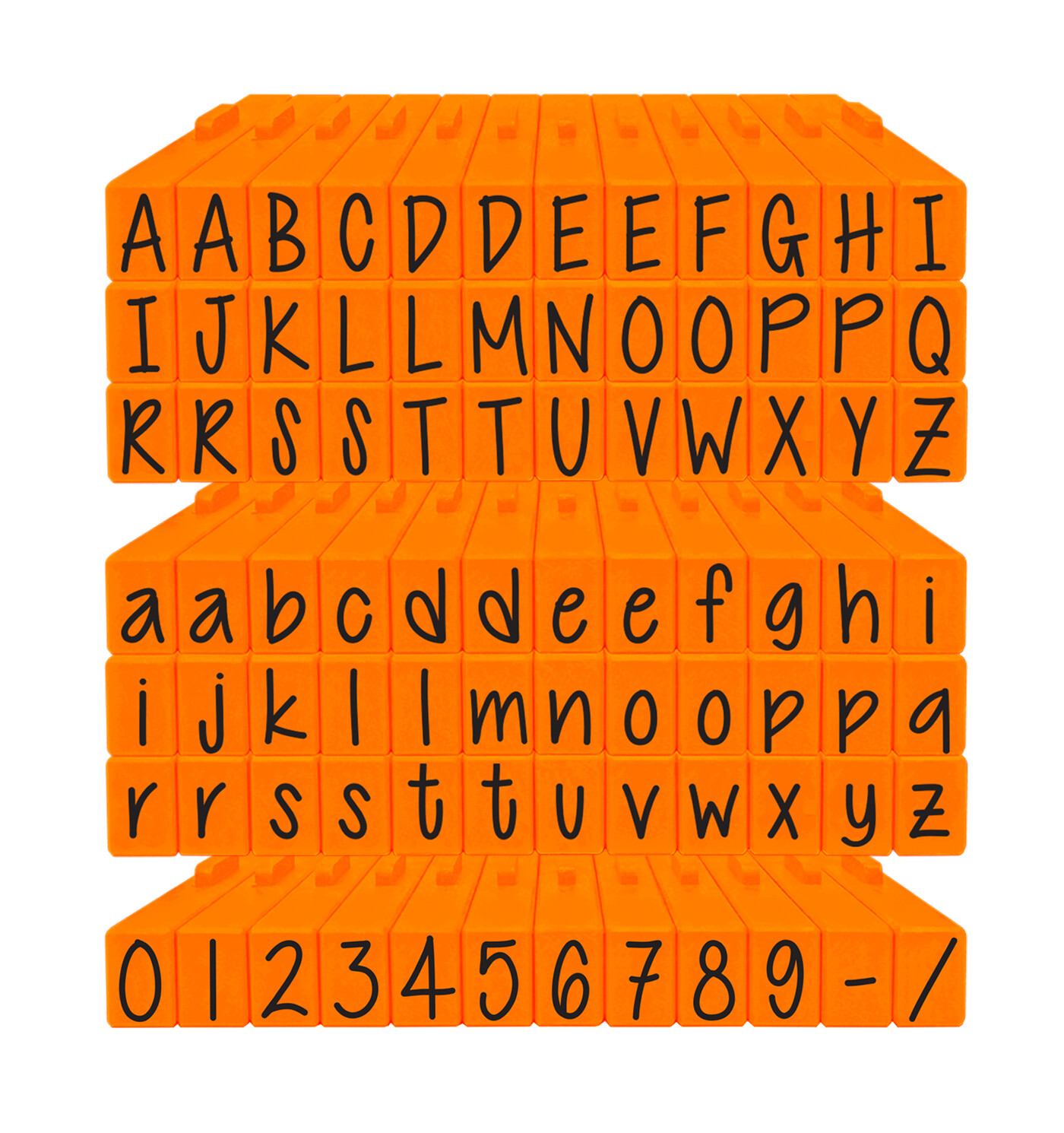 Alphabet - Attachable - Letters Medium 84 Piece Orange Crush PEGZ Bundle