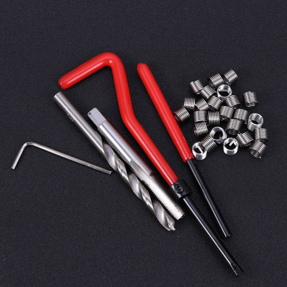 30 Pcs Metric and Sae Thread Repair Wire Insert Tool Helicoil Kit