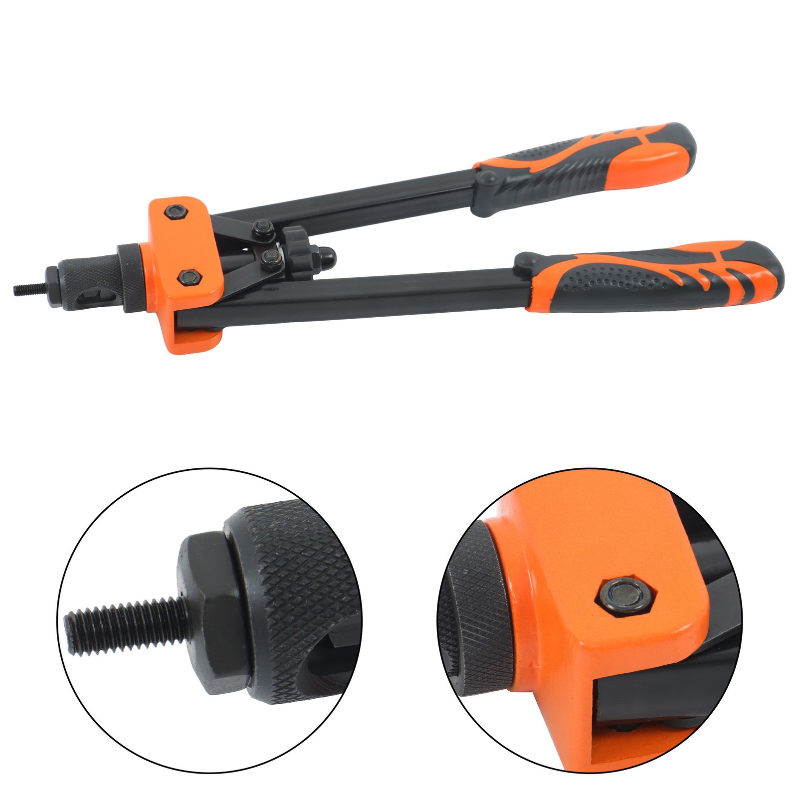 LABLT Hand Riveter 14" rivet nut tool with 7 mandrels Total 70Pcs Rivet Nuts