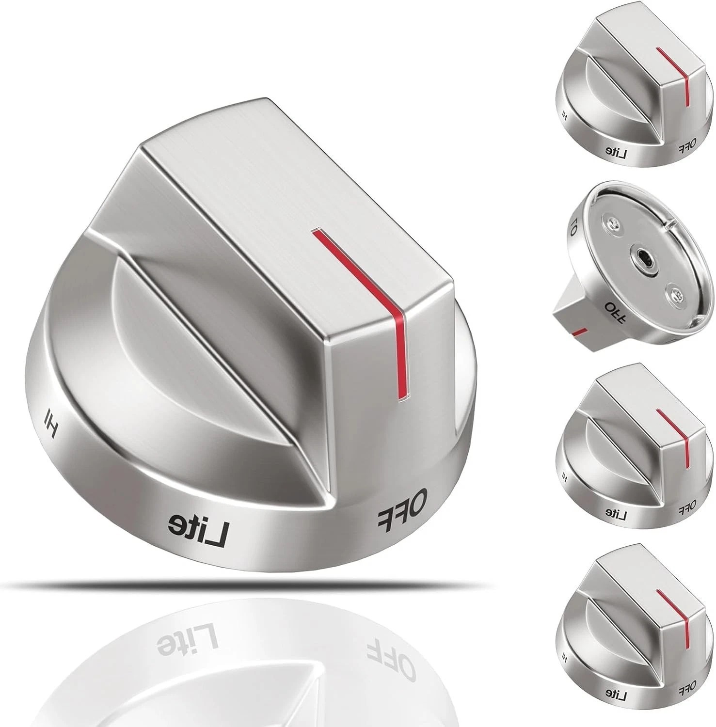 New 5 PCS DG94-04167 Gas Stove Knobs Compatible with Samsung NX60A6511SS/AA-01