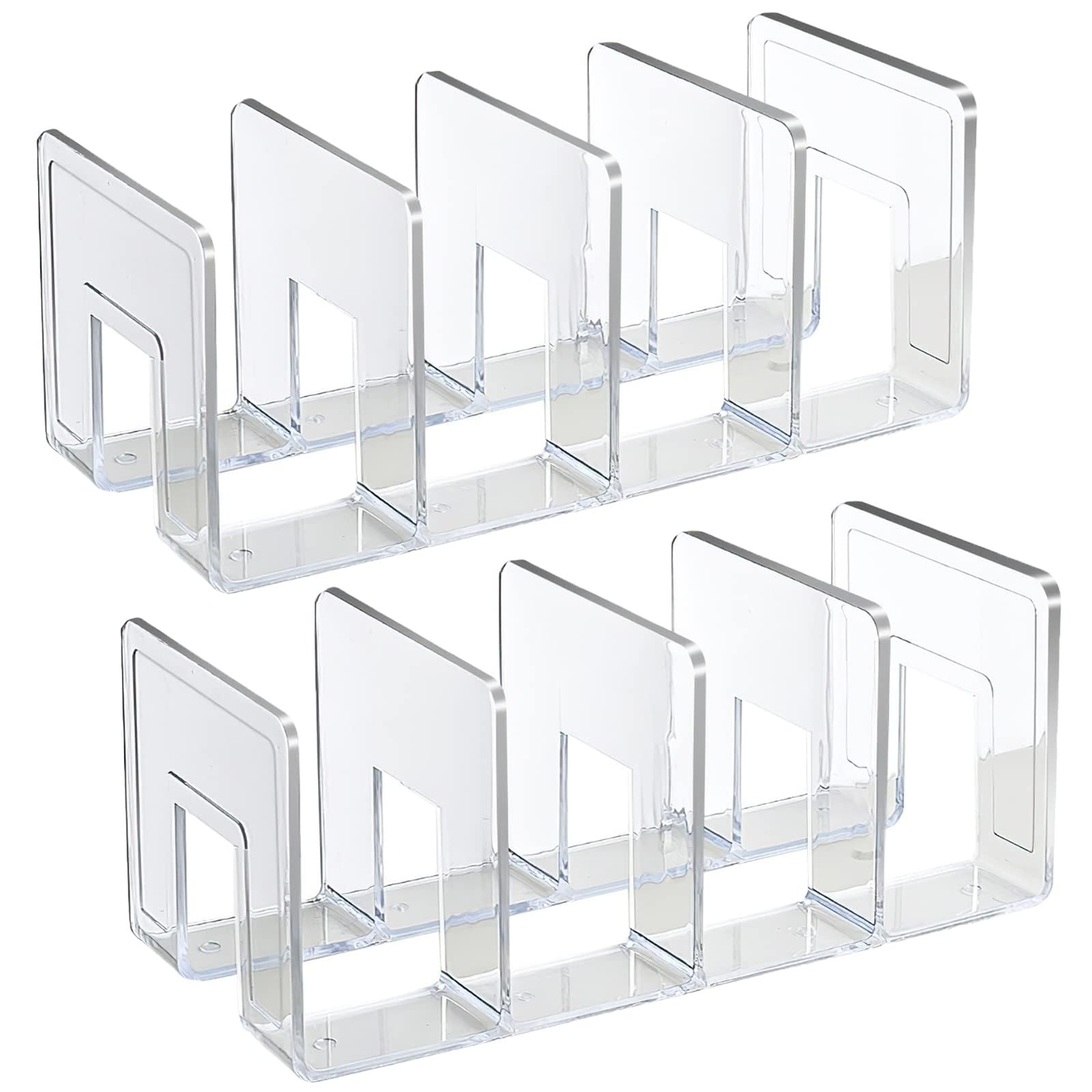 Acrylic File Holder, Clear File Sorter Desk File Organizer, Sturdy Desktop Fi...