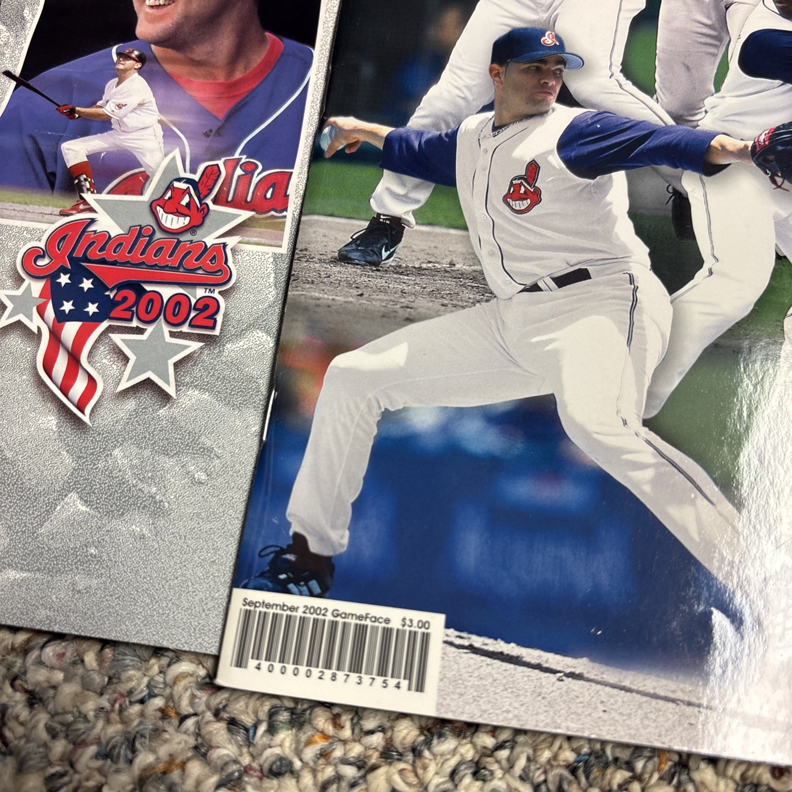 cleveland indians Game Face Program 2002 With Brochure & Tickets, Thome, CC