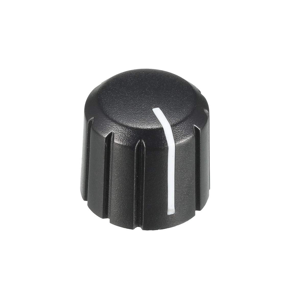 uxcell 20Pcs 15x13.5mm Plastic Potentiometer Rotary Knob for Black, White