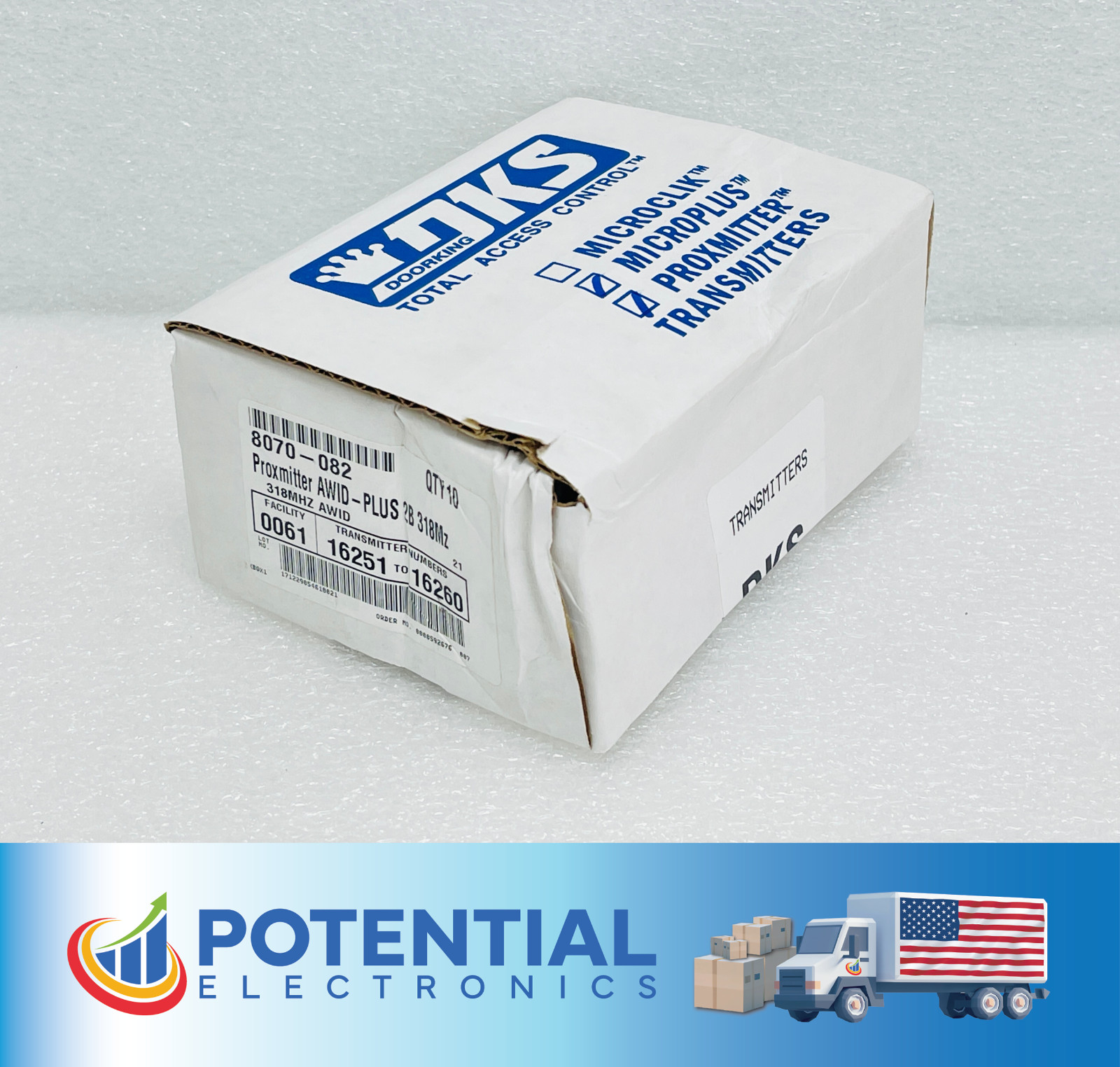 Doorking 8070-082 Microplus PROXmitters AWID-PLUS 2B 318Mz (QTY 10) / NEW