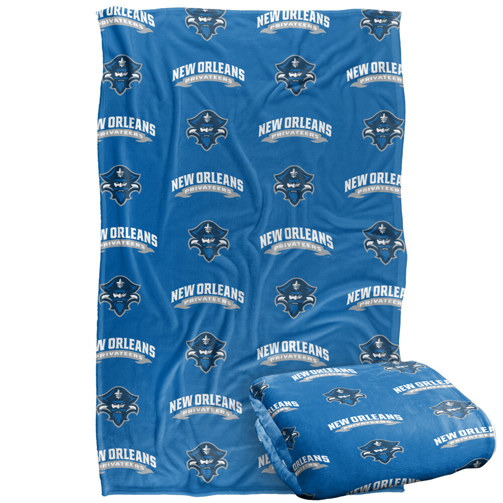 University of New Orleans Logo Pattern Silky Touch Super Soft Throw Blanket