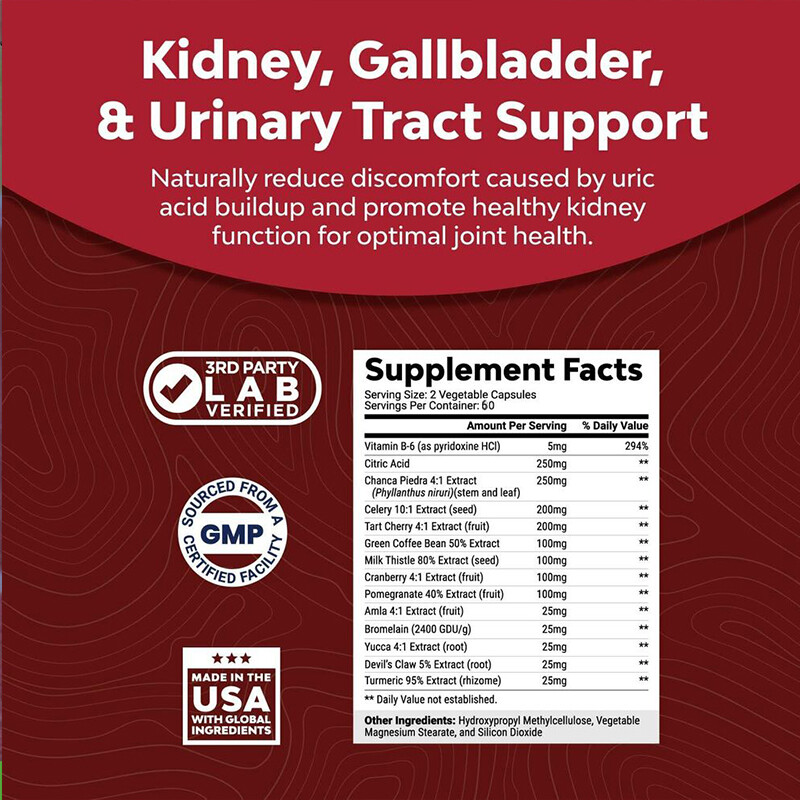 Tart Cherry Extract 200 mg 120 capsules Strength 4:1 Extract Uric Acid