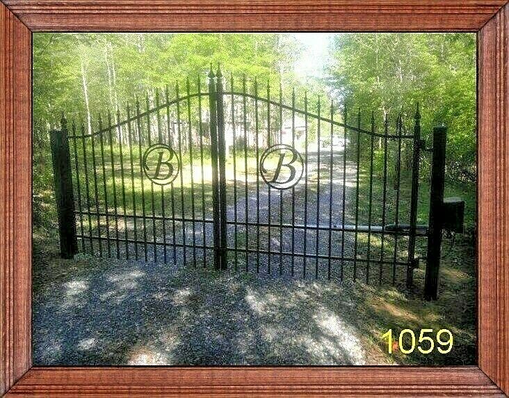 On Sale! 12’ Driveway Gate #1059HD Steel Wrought Iron Style Metal Home Security