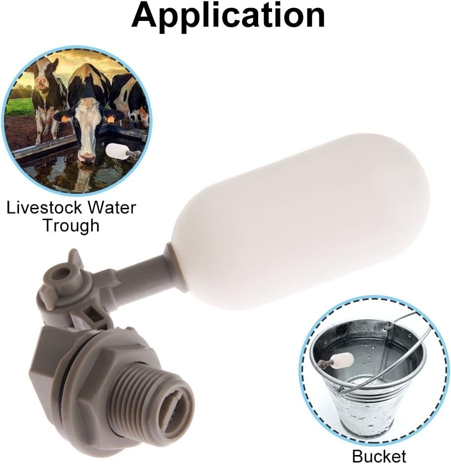 1/2" Float Ball Valve Automatic Fill Feed Humidifier Tank Pond Shut Off with ...