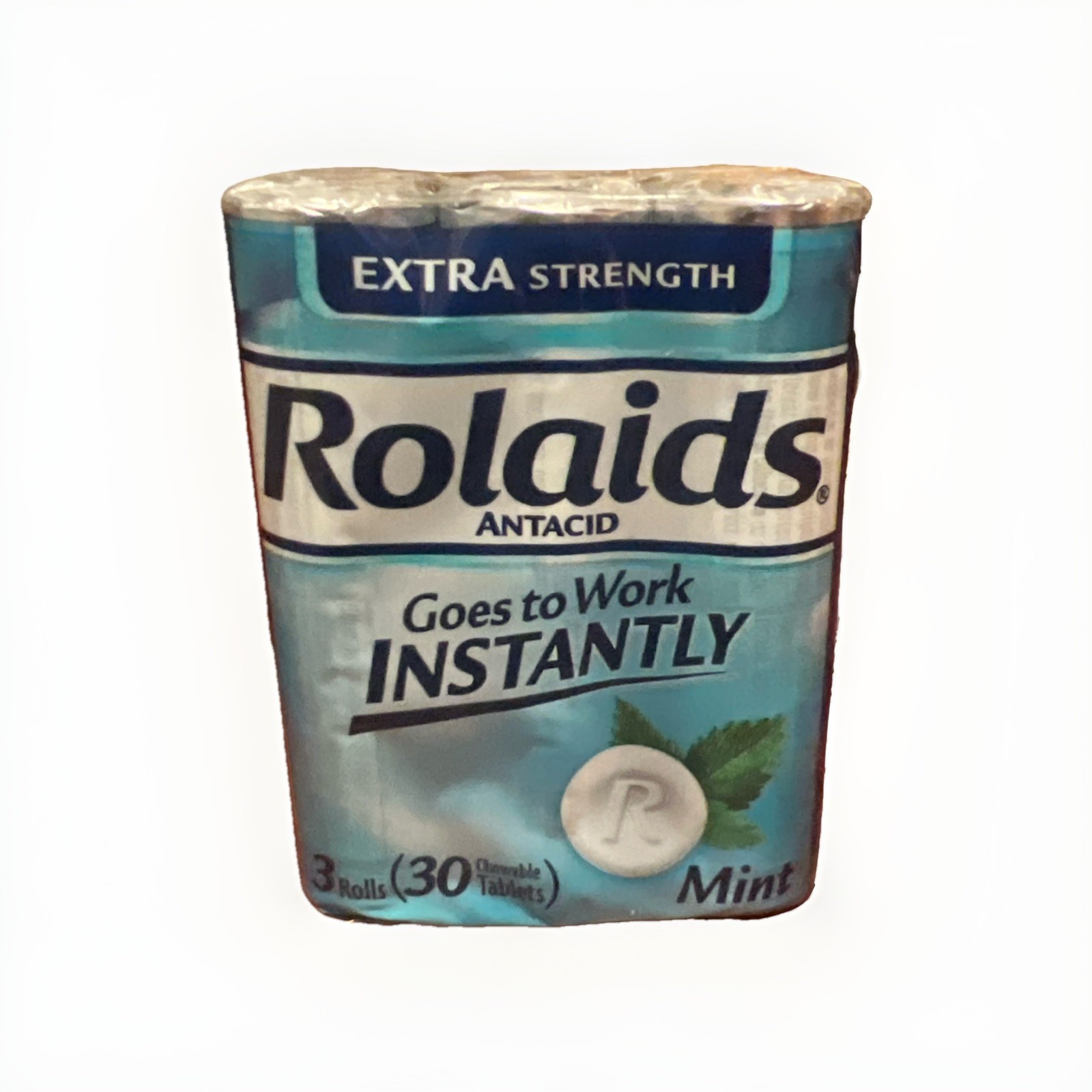 Rolaids Extra Strength Antacid Chewable Tablets, Mint, 3 Rolls, 30 Count Ex:9/26
