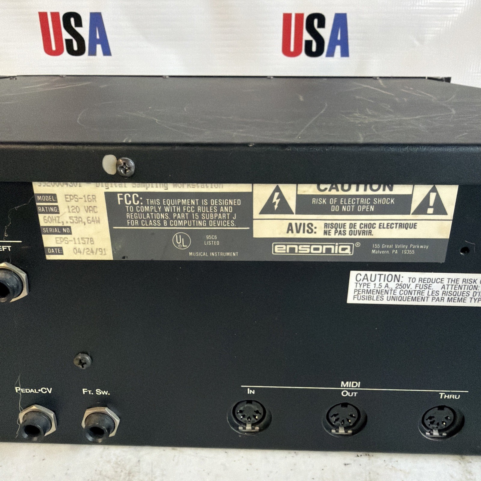Ensoniq EPS16 PLUS Rack Sampler EX Memory /SCSI / 220volt