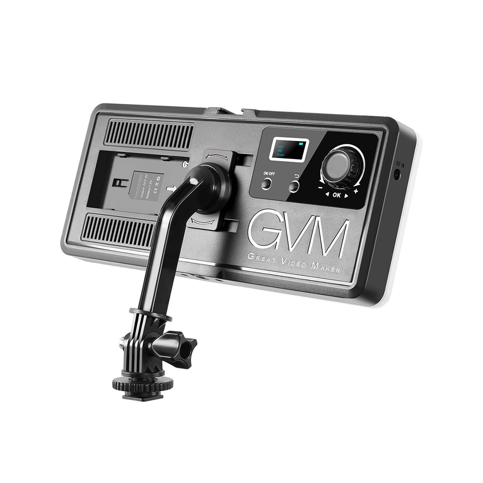 GVM On-Camera Portable RGB 162 LED Panel Video Fill Light APP Control for Camera