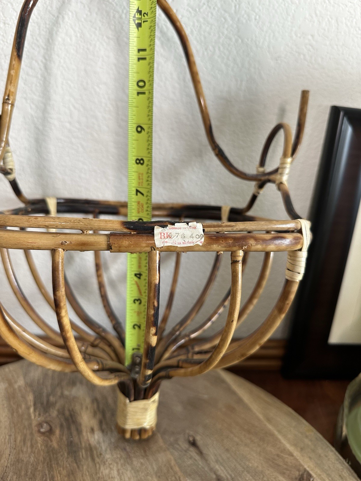 Rattan Wall Planter Basket Boho Wicker Hanging Decor Vintage