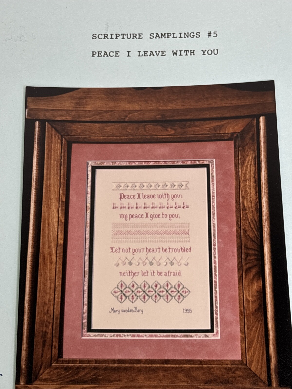 Elegant Needle Designs Peace I Leave With You Cross Stitch Pattern