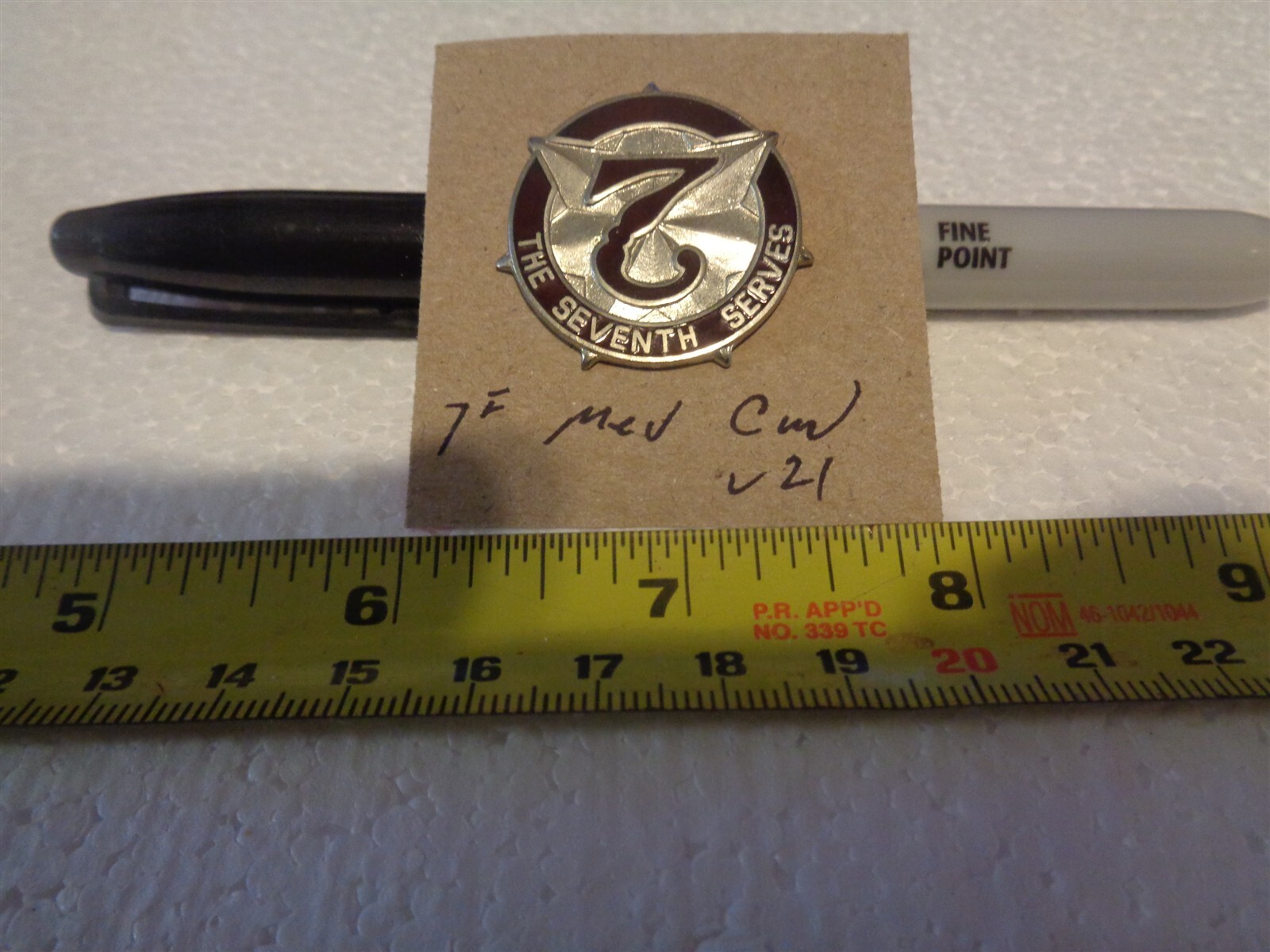 7th Medical Command V21 Unit Crest, DI, DUI (DRAW#X1)
