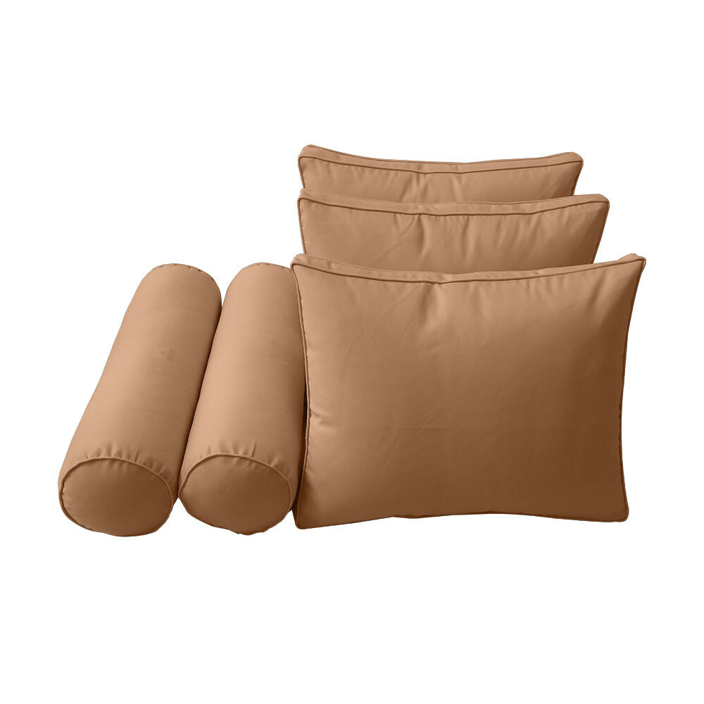 |SLIPCOVER ONLY| S3 Outdoor Bolster Backrest Pillow Covers Same Piped Crib AD104