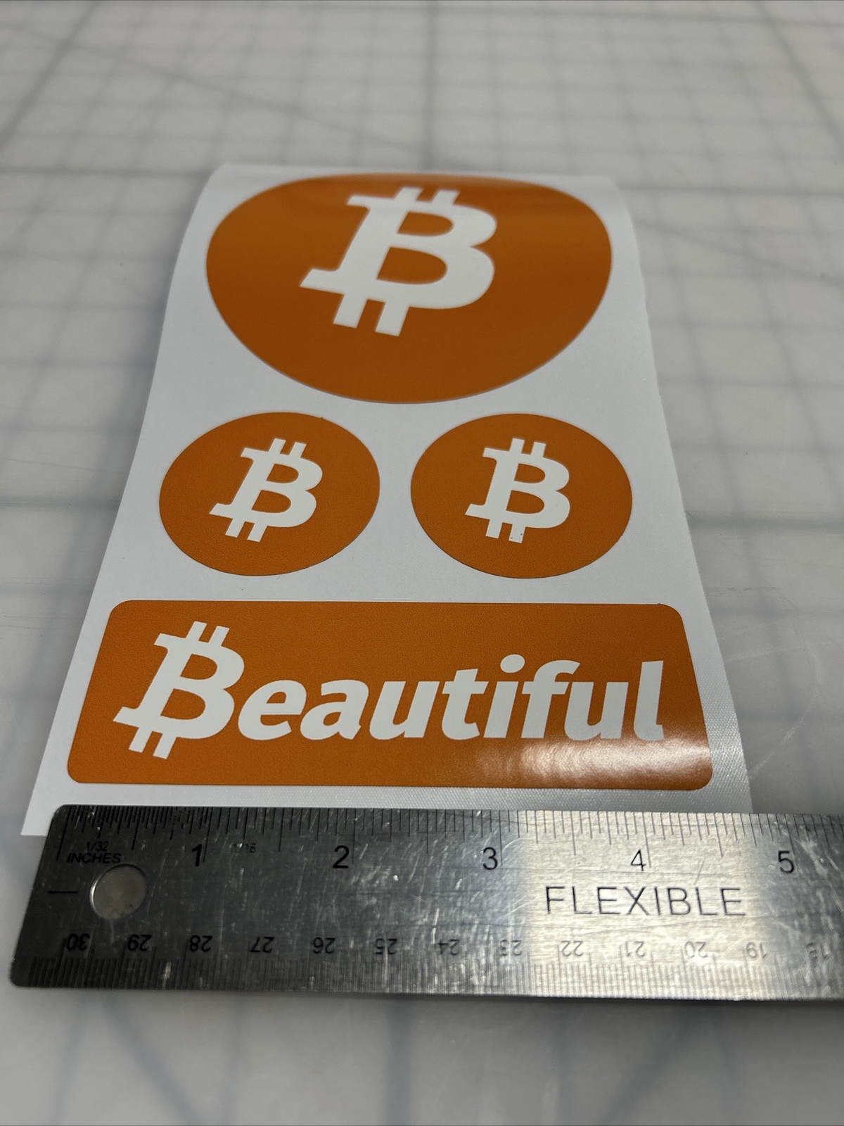 Beautiful Bitcoin Vinyl Decal Set BTC Sticker