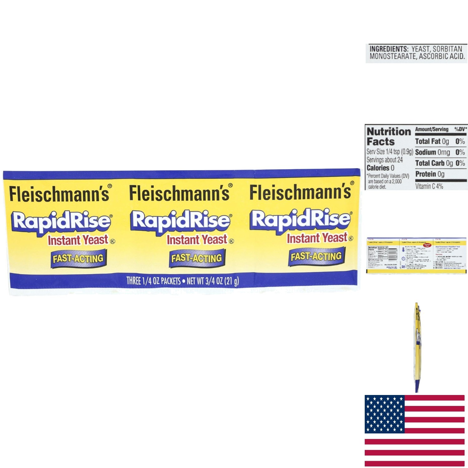 Fleischmann’s  & Gluten-Free Rapid Rise Yeast - 0.75 Oz for Perfect Baking
