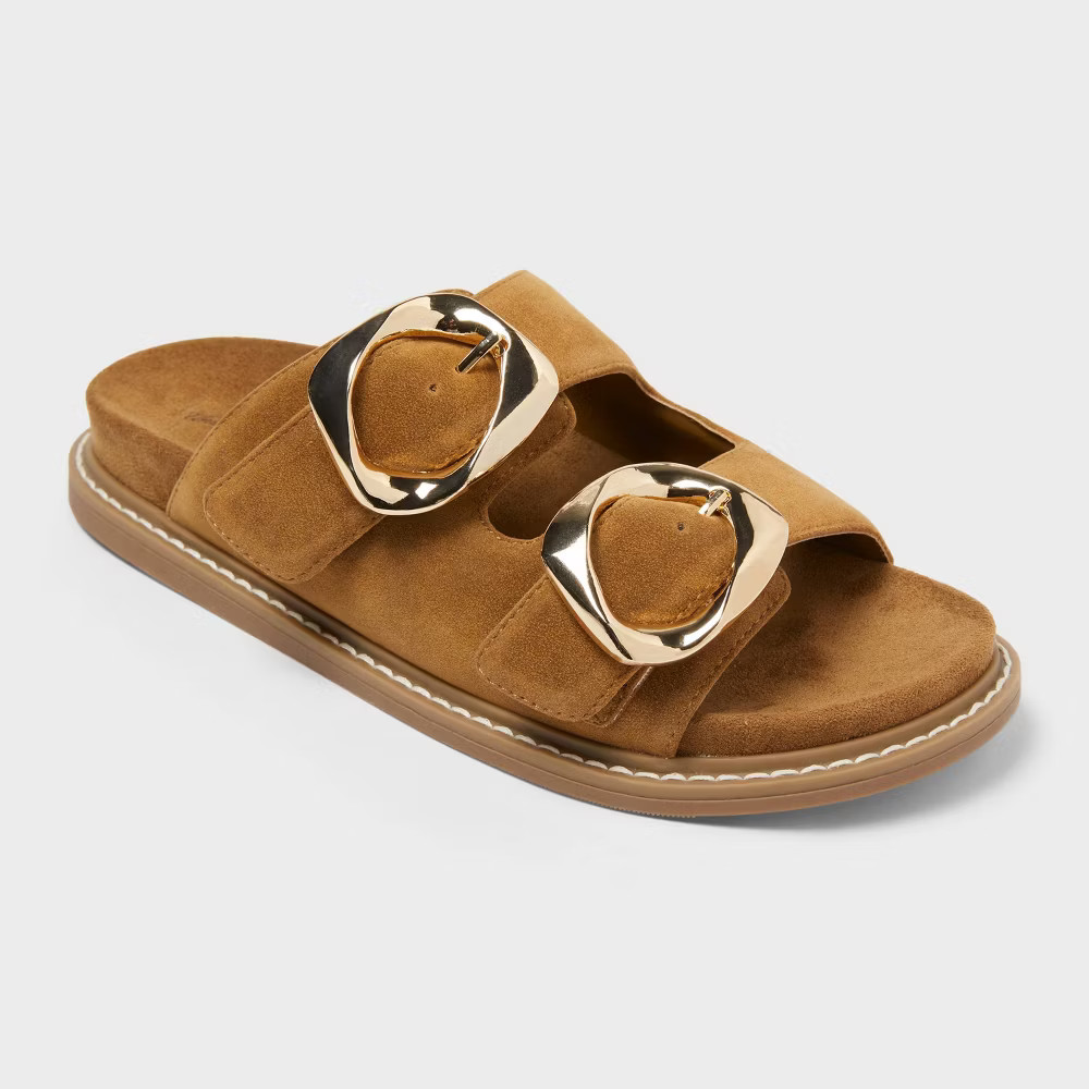 Women's Ashton Sandals with Memory Foam Insole - Universal Thread Brown 6.5