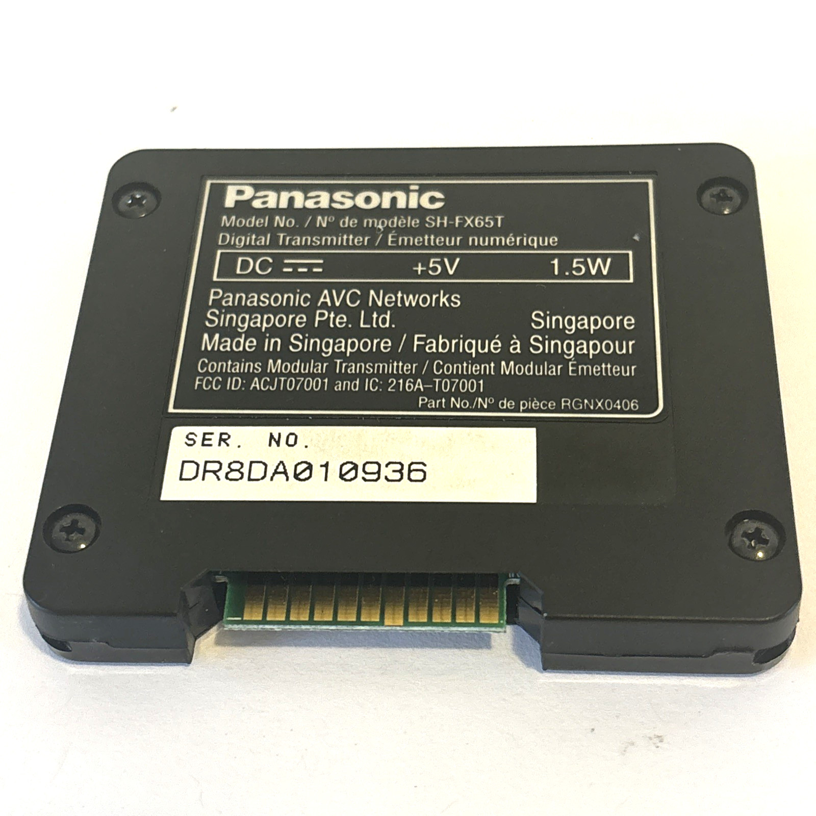 Panasonic SH-FX65T Wireless Speaker System Digital Transmitter - CARD ONLY