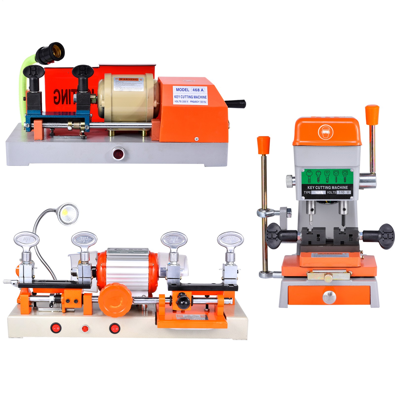 110V Vertical Key Cutting Machine with Bits, Professional Key Cutter Duplicator