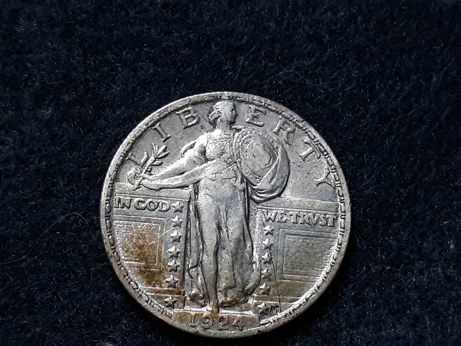 1924 Standing liberty Quarter Vf/xf