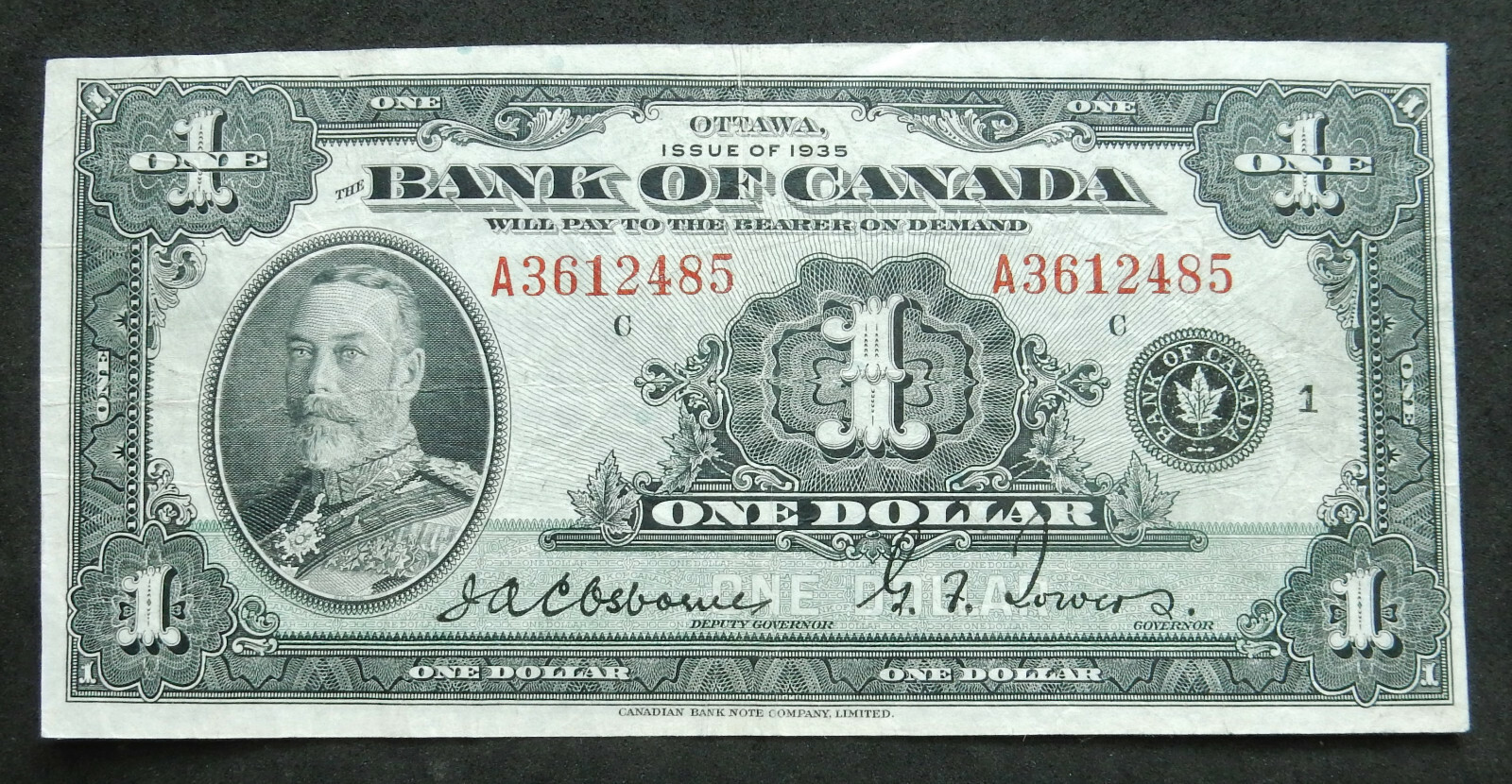 Canada $1, 1935