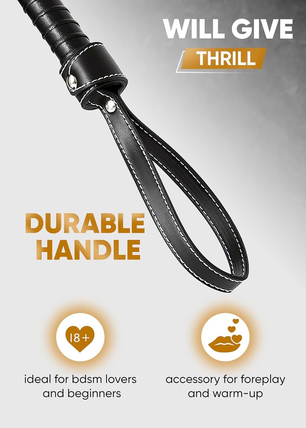 Durable 33 Inch Equestrian Flogger Crop with Comfortable Handle for Control
